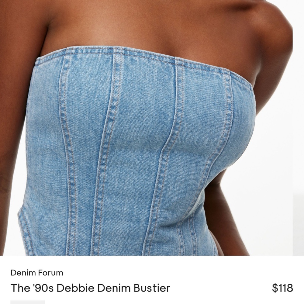 The '90s Debbie Denim Bustier - 7 yrs bleu taboo